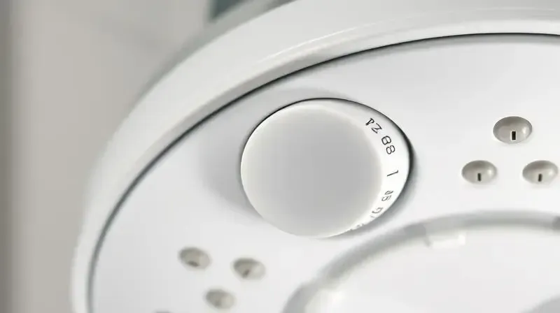 Detalhe do seletor de temperatura da Maxi Ducha Lorenzetti, mostrando as opções de aquecimento e o acabamento do produto.