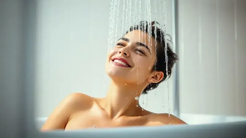Pessoa desfrutando de um banho relaxante, em uma cena que transmite a satisfação e confiança do consumidor com a qualidade dos chuveiros Zagonel.