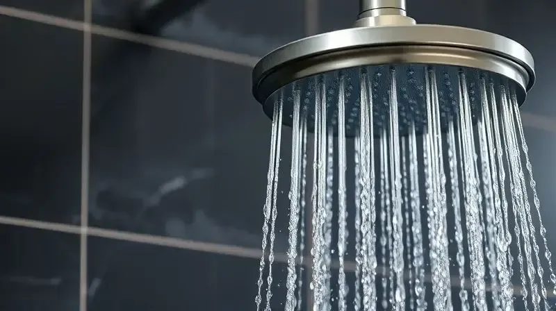Jato de água com fluxo ideal saindo de uma ducha higiênica, representando a importância de checar a pressão da água antes da compra.