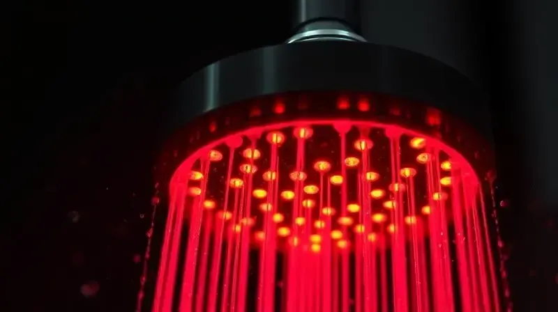 Imagem em close-up de uma resistência de chuveiro elétrica incandescente, ilustrando o motivo pelo qual ela queima mais no inverno.