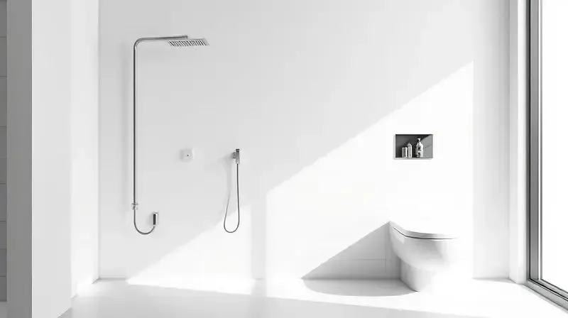 Ducha higiênica instalada em um banheiro claro e moderno, ilustrando o conforto e as vantagens de seu uso para a higiene pessoal.